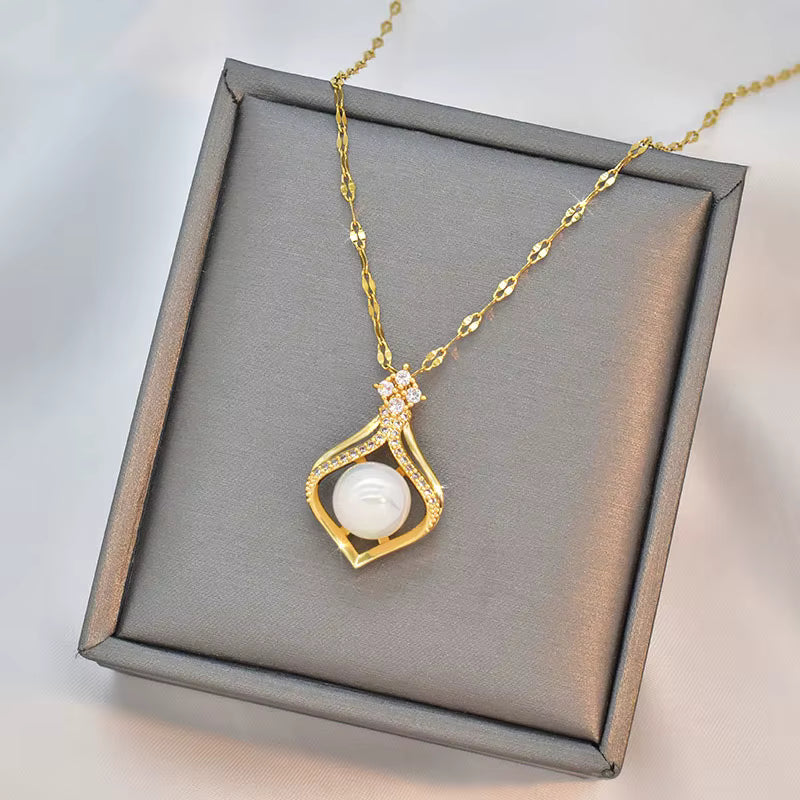 Collar perla Amor eterno