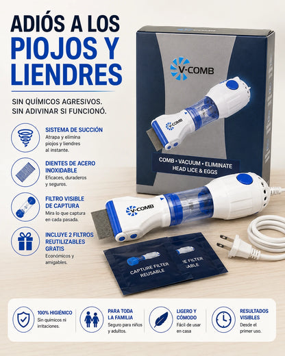 Extractor Médico de Piojos Licetec V-Comb®